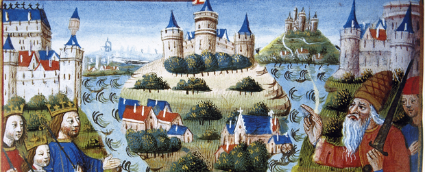 Der Vertrag von Verdun teilte das Reich von Karl dem Großen unter seinen drei Enkelsöhnen auf