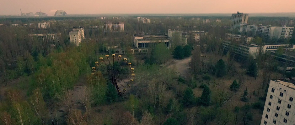 Drohnenvideo Tschernobyl Prypjat Sperrzone