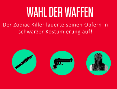 Waffen, mit denen der Zodiac Killer gemordet hat