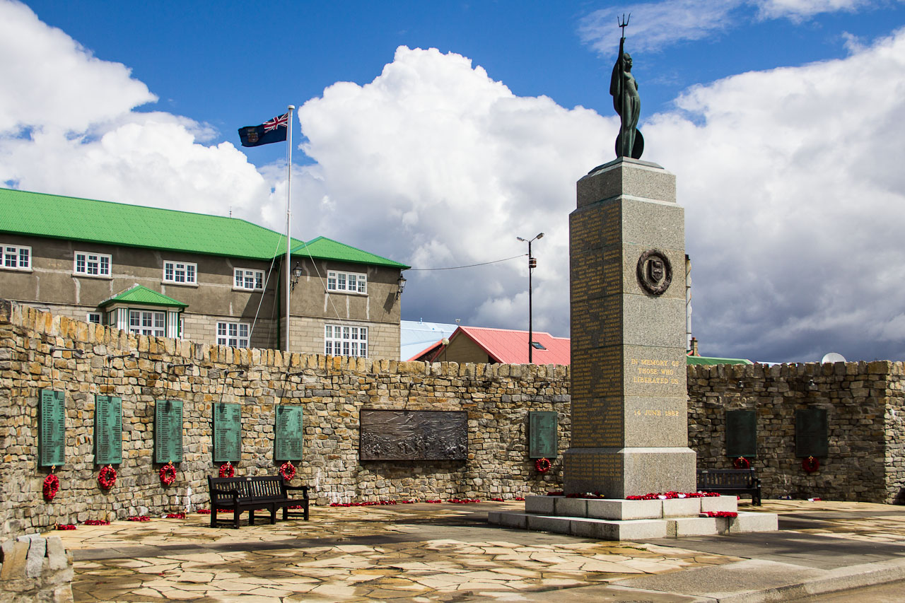 Gedenkstatue für den Falklandinselkrieg