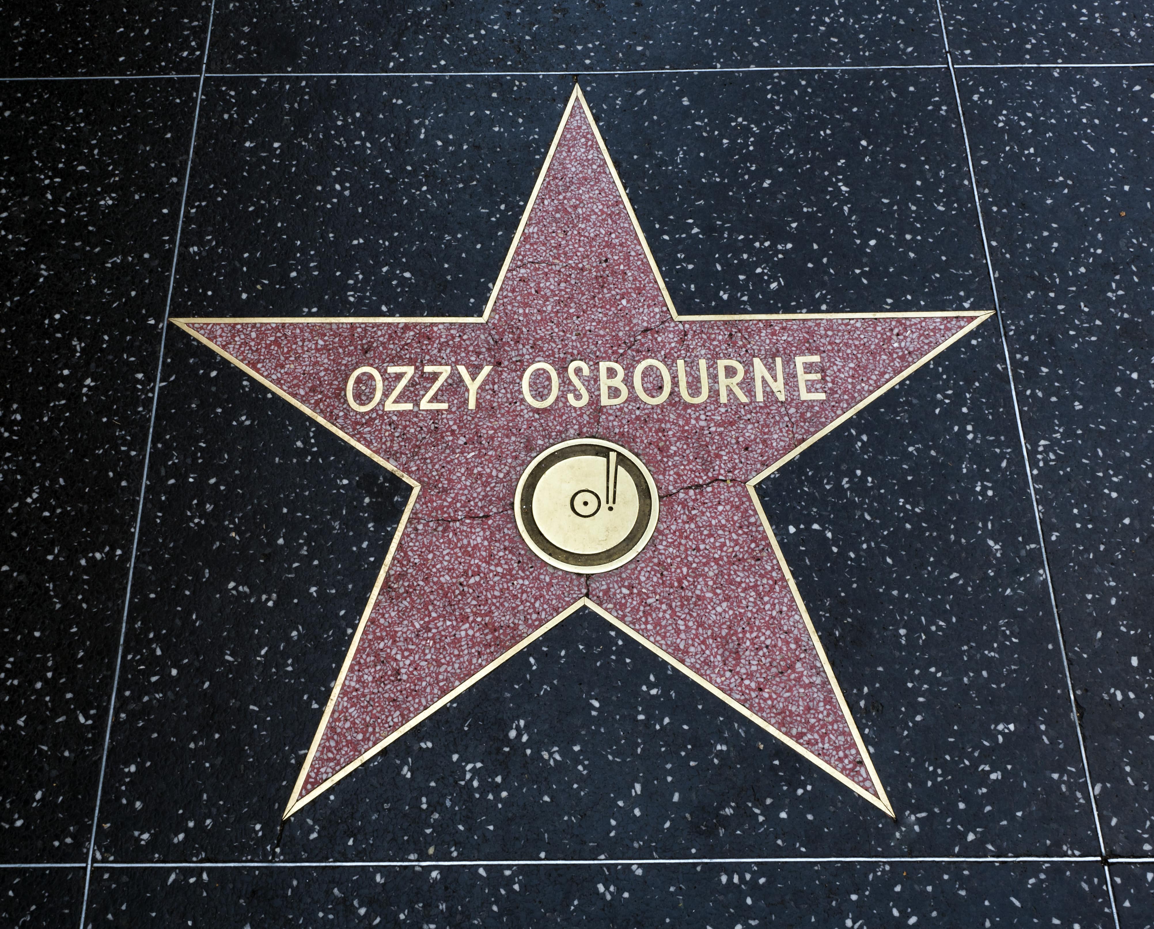 Ozzys Stern auf dem Walk of Fame in Los Angeles